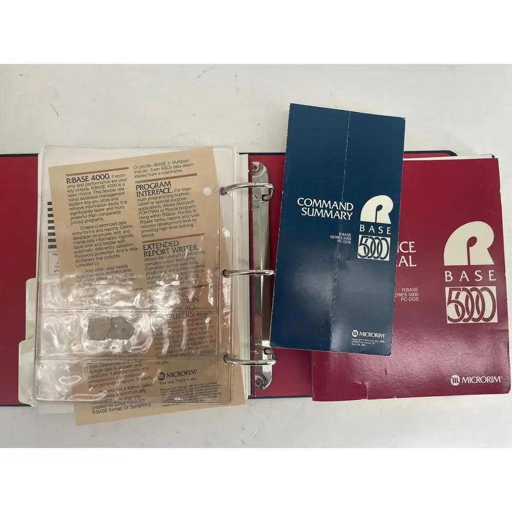 Vintage Microrim R:BASE 5000 Database Software for IBM PC DOS